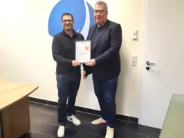 © saaris - saarland innovation und standort GmbH Übergabe des RKW Gütesiegels an Willms & Frenzel Steuerkanzlei